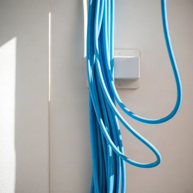 Instalación de cañerías y conductores eléctricos codificados en un domicilio de Tacuarembó